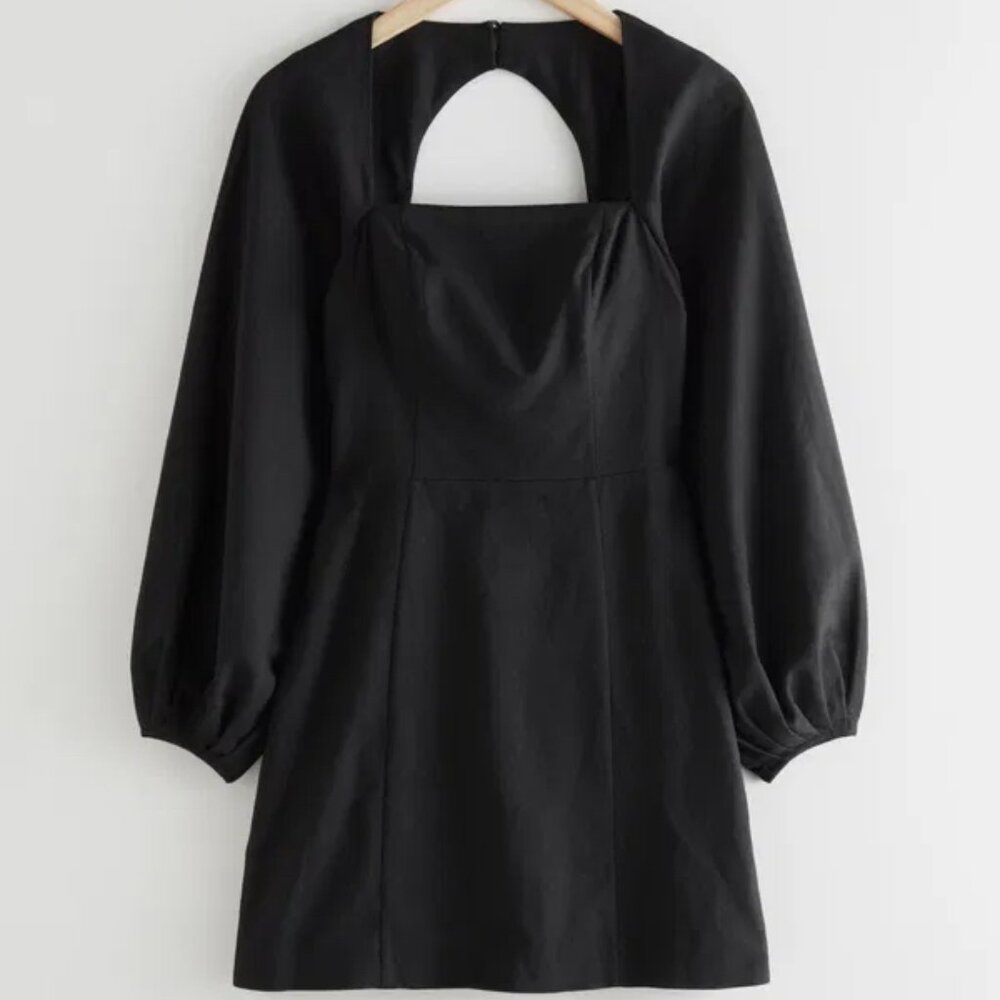 & Other Stories Balloon Sleeve Mini Dress